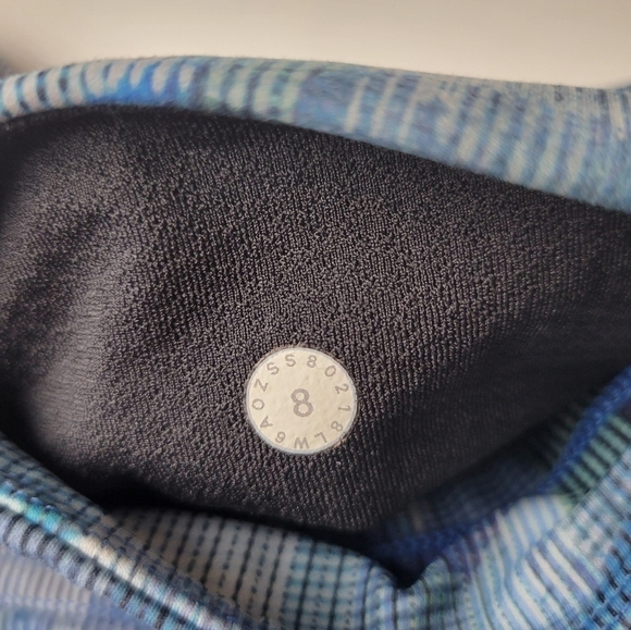 LULULEMON On Pace Crop Mesh Mid Rise Nulux Blue 8 - Picture 7 of 11